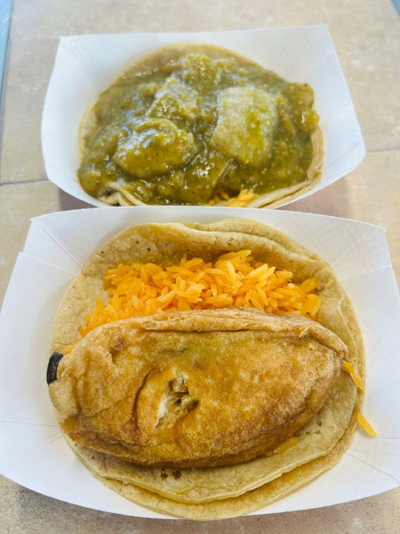 Green Salsa On Potatoes