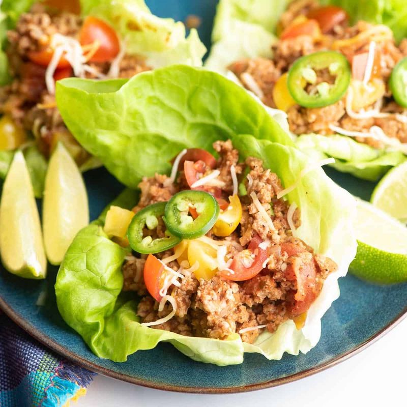 Turkey Taco Lettuce Wraps