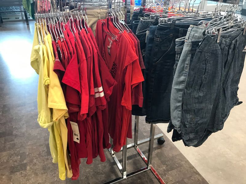 Racks Arranged Like A Rainbow