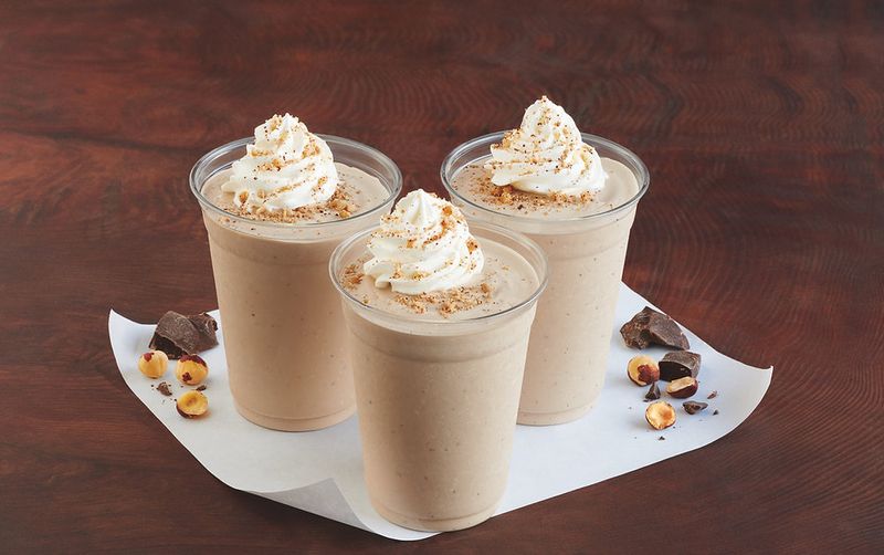 Burgerville Chocolate Hazelnut Milkshakes