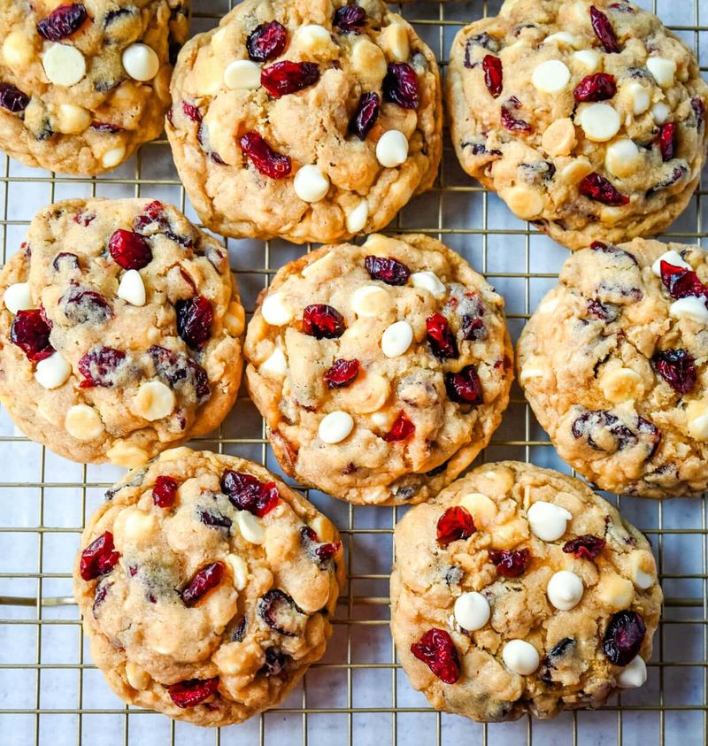 Red, White and Blueberry Oatmeal Cookies