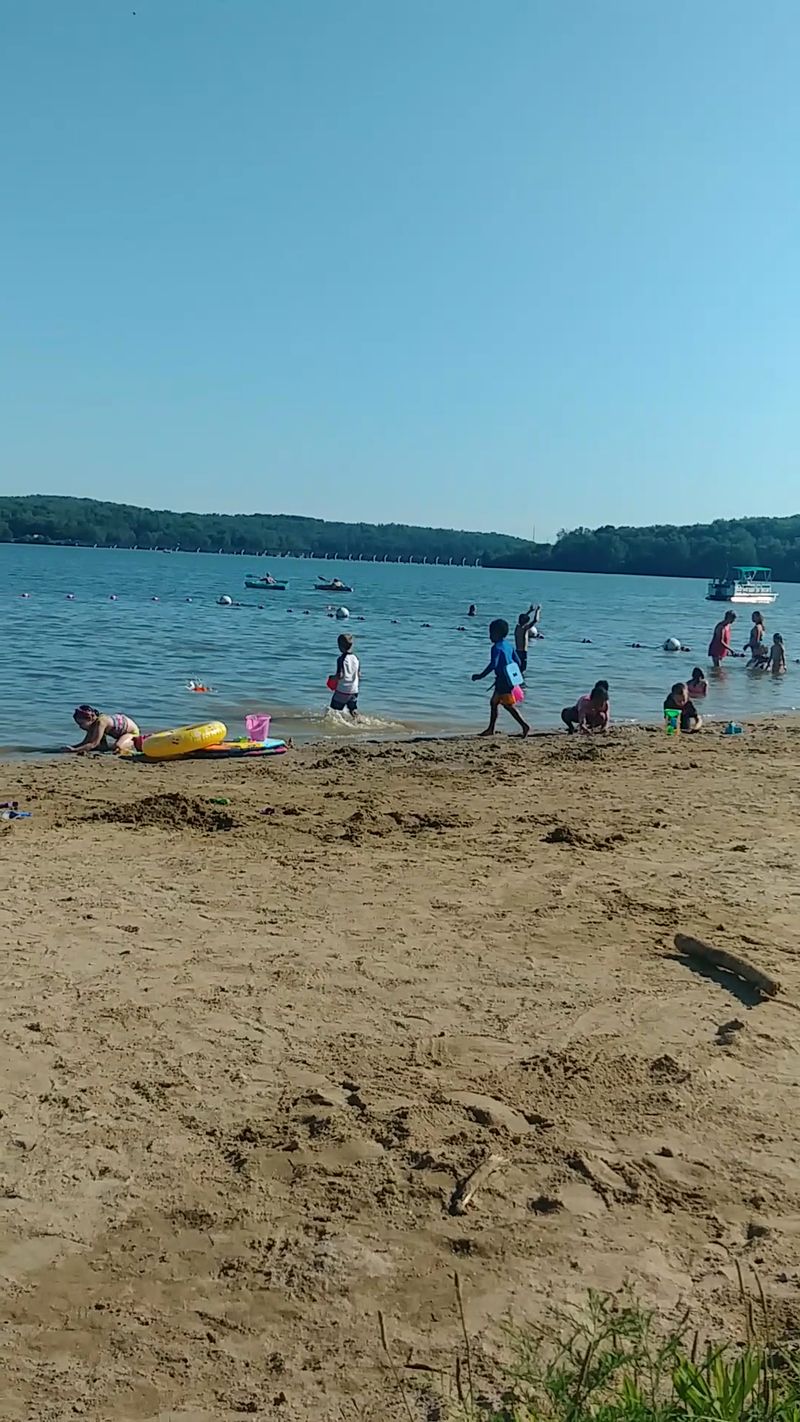 Real Sand On A Freshwater Lake