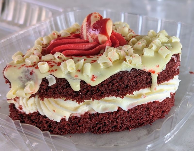 Red Velvet Cake With The Kind Of Cream Cheese Frosting Dreams Are Made Of
