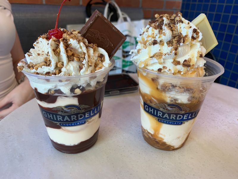 Ghirardelli Hot Fudge Sundaes