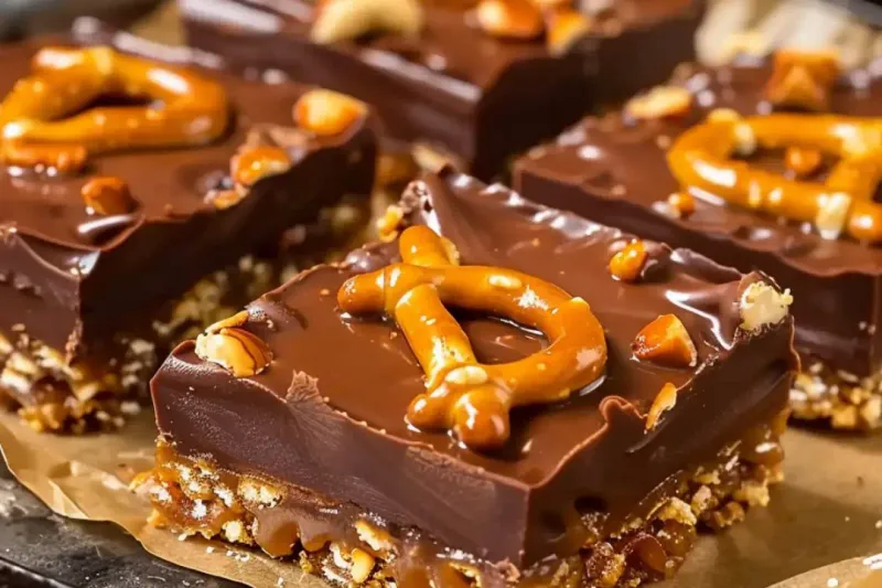 Salted Caramel Pretzel Bars