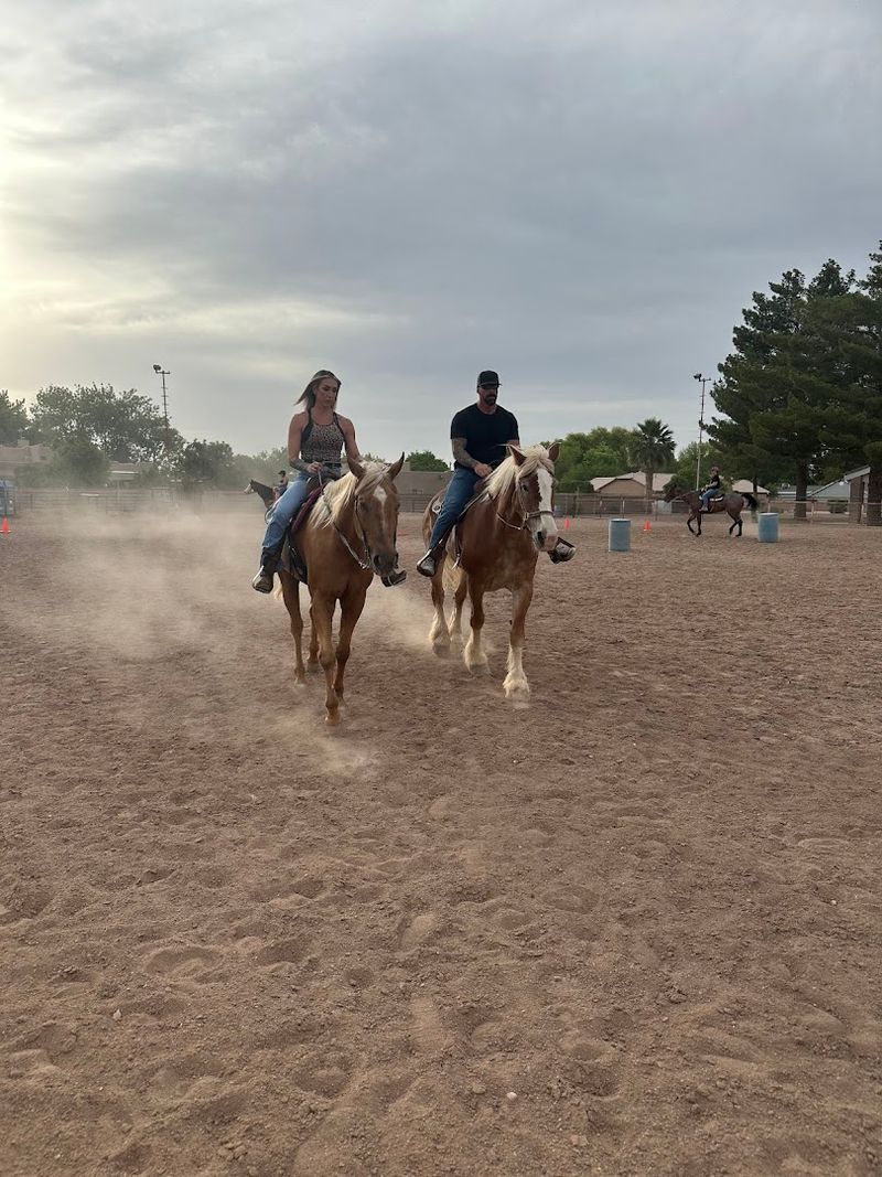 Riding Through Desert Washes 