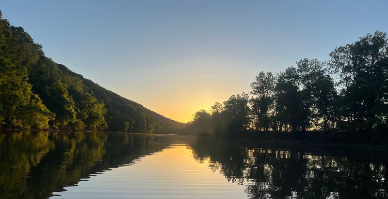 Riverside Calm At Golden Hour