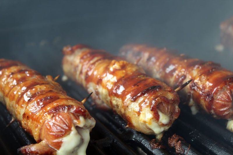 Smoky Bacon-Wrapped Hot Dogs