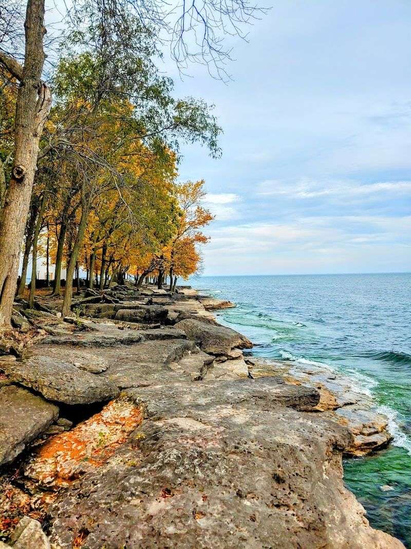 Rocky Shoreline and Natural Limestone Formations