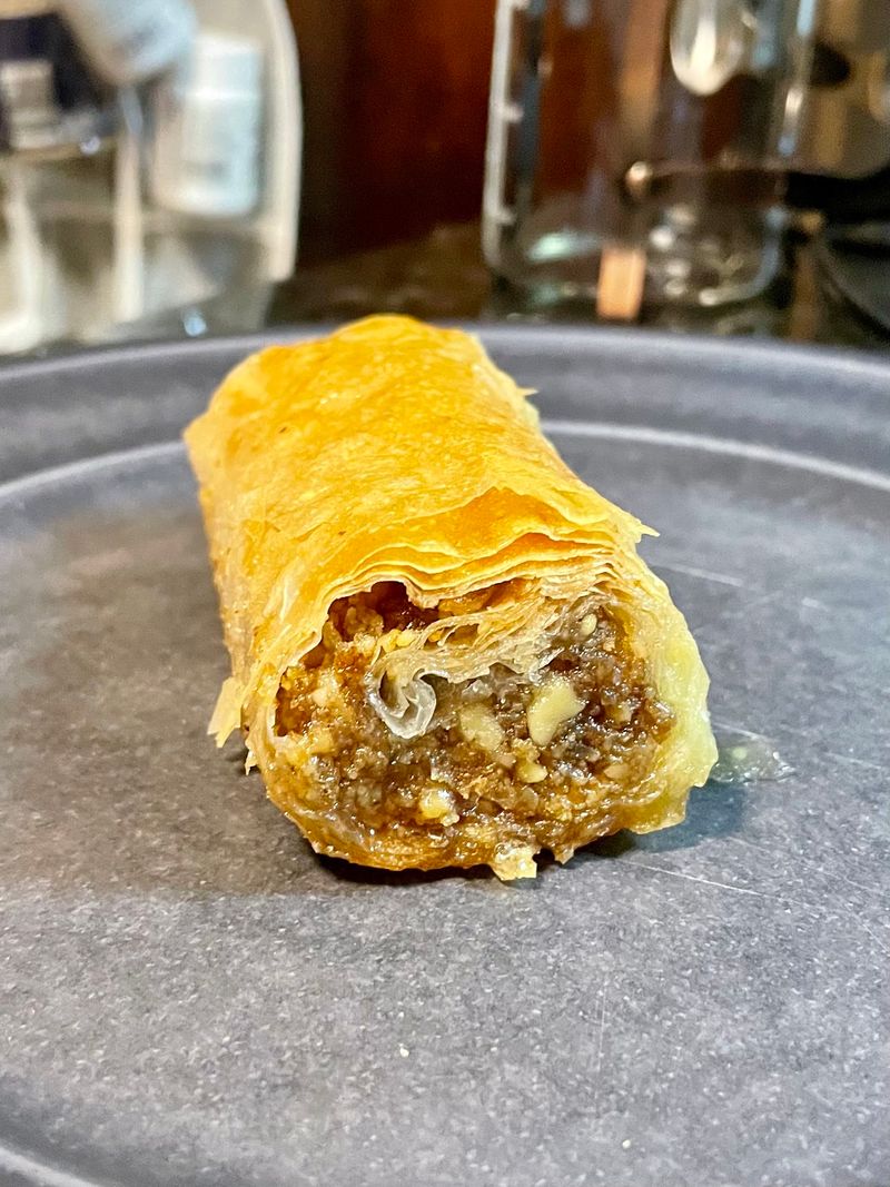 Rolled and Chocolate-Dipped Baklava Twists Rolled and Chocolate-Dipped Baklava Twists
