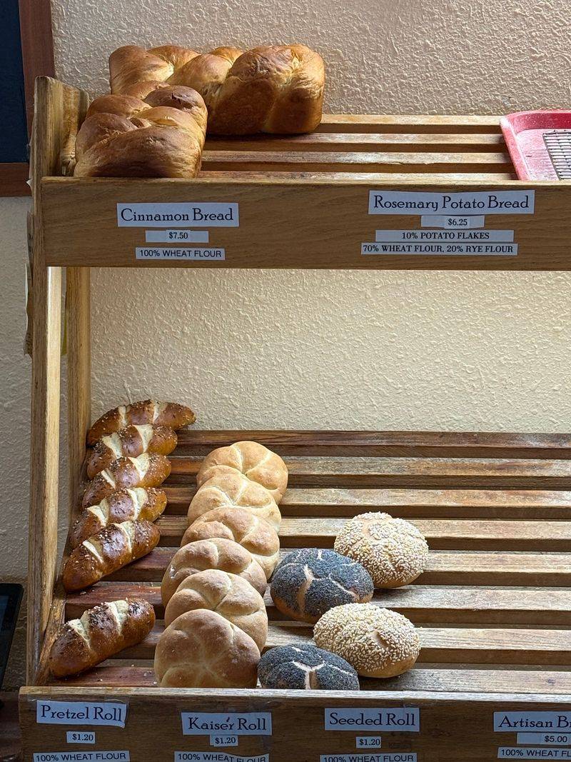 Rows Of Fresh-Baked Breads Made From Scratch
