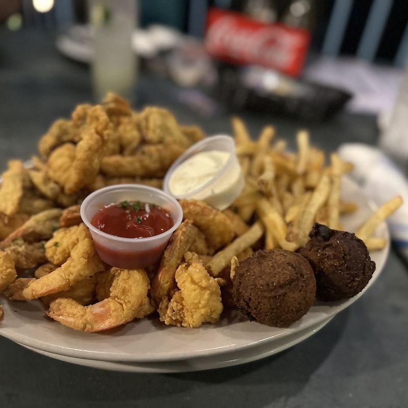 SKIP: Fried Seafood Platter with Cocktail Sauce