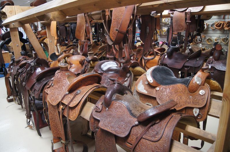 Saddles Stacked From Floor to Rafters