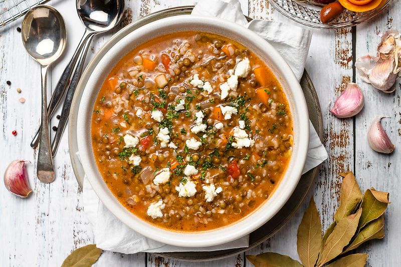 Lentil Soup With Whole Grain Bread