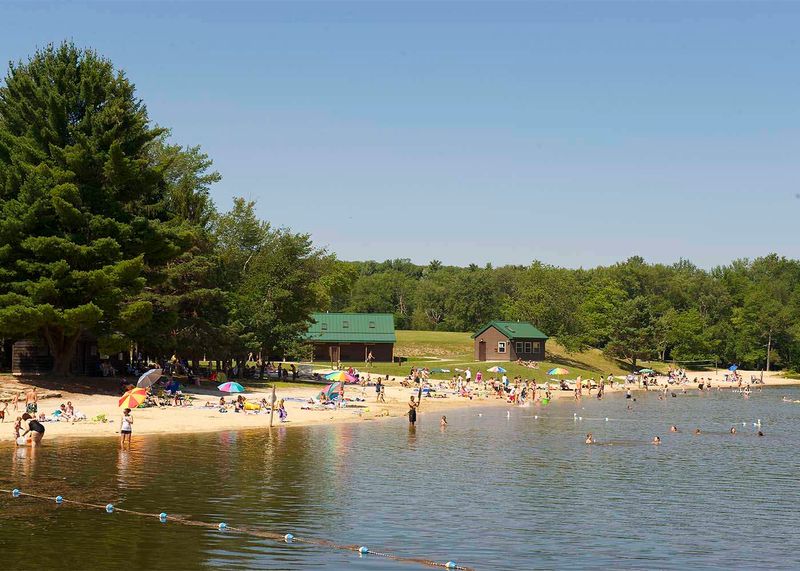 Sand Spring Lake Beach At Hickory Run State Park, White Haven, PA Sand Spring Lake Beach At Hickory Run State Park, White Haven, PA