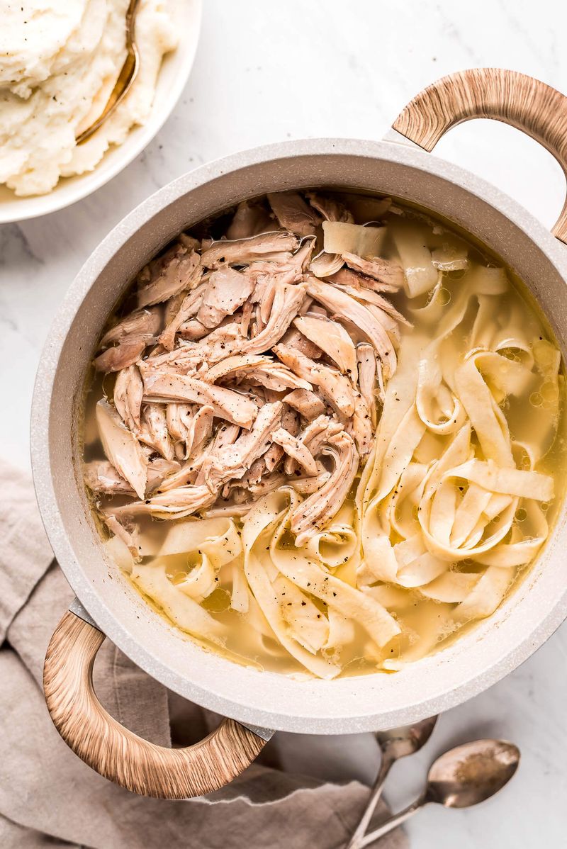 Amish Noodles Over Mashed Potatoes: Carb Lover's Dream