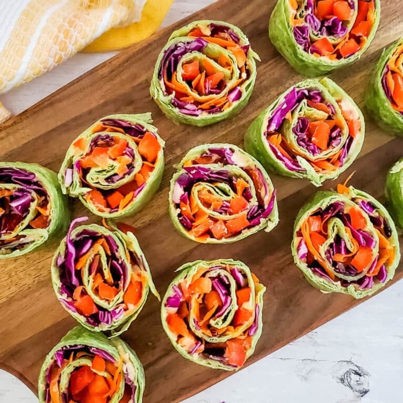 Hummus Veggie Pinwheels