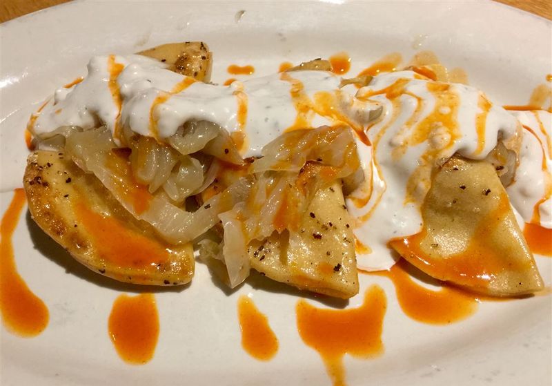 Pierogies and Hot Sauce