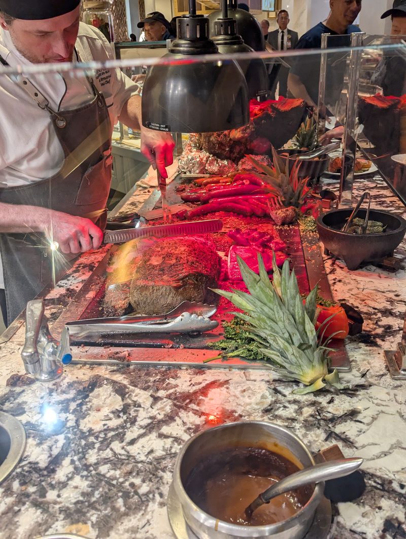 Prime rib at the carving station