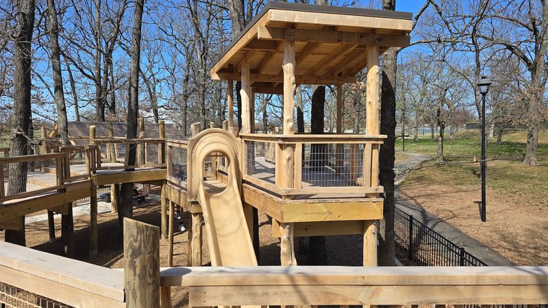Treehouse Design Built Around Mature Rotary Park Trees