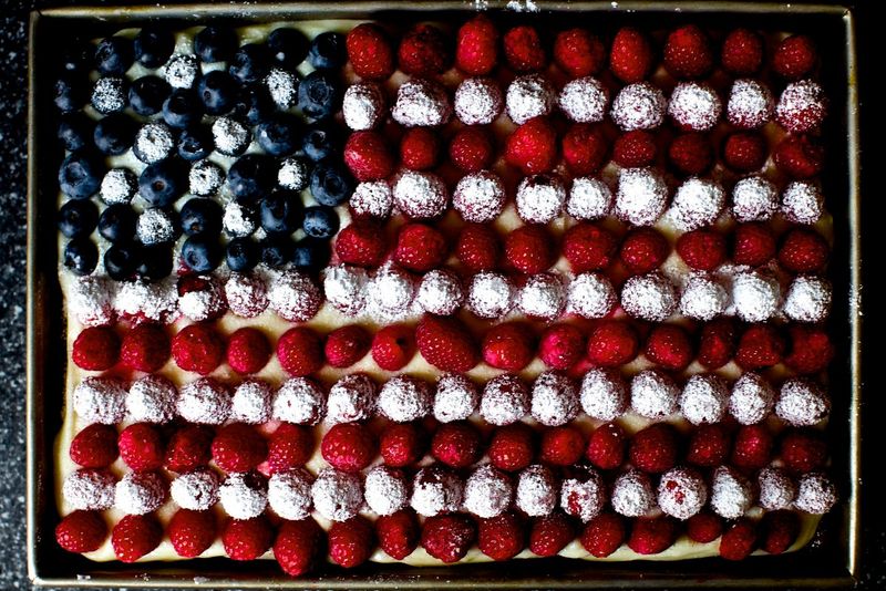 Fondant-Covered Flag Cake