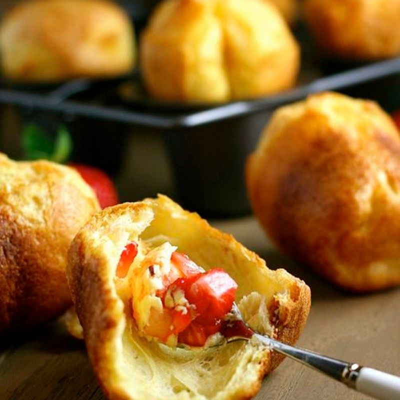Popovers with Strawberry Butter