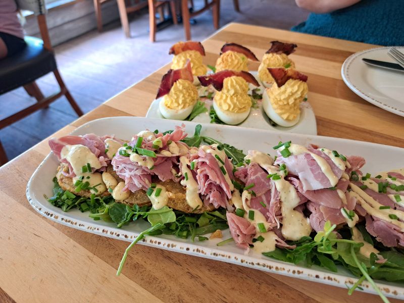 Deviled Eggs And Fried Green Tomatoes