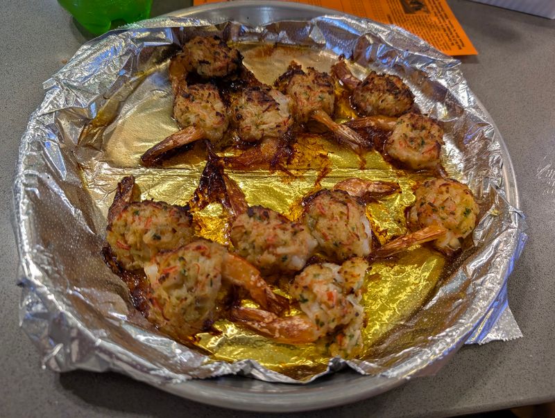 Shrimp Done Two Ways, Steamed And Stuffed
