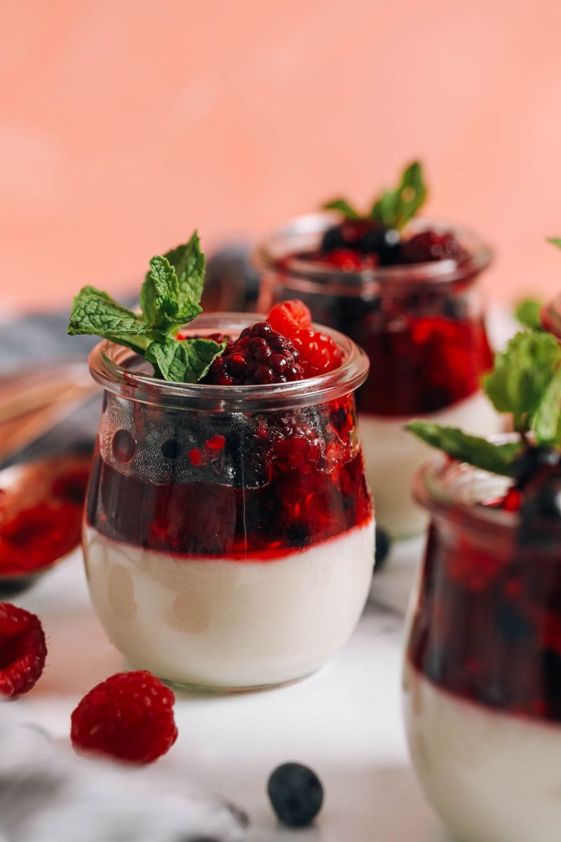 Berry Coconut Milk Panna Cotta