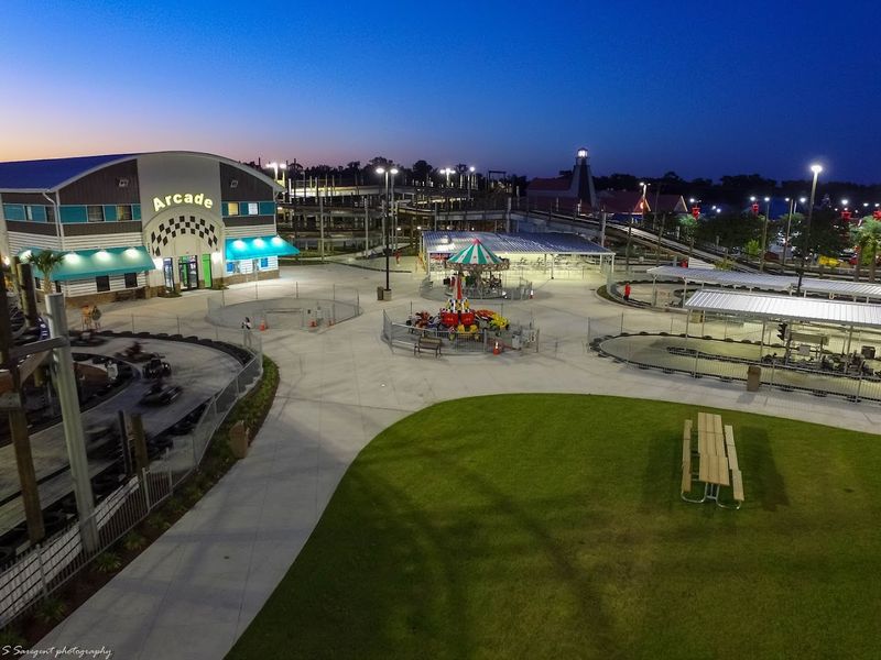 Sky-High Racing Action on Multi-Level Tracks