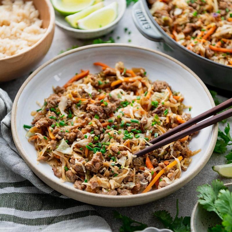 Deconstructed Egg Roll Bowls
