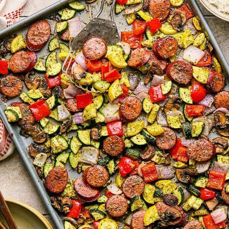 Sheet Pan Sausage and Veggies