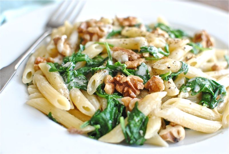 Goat Cheese and Walnut Penne