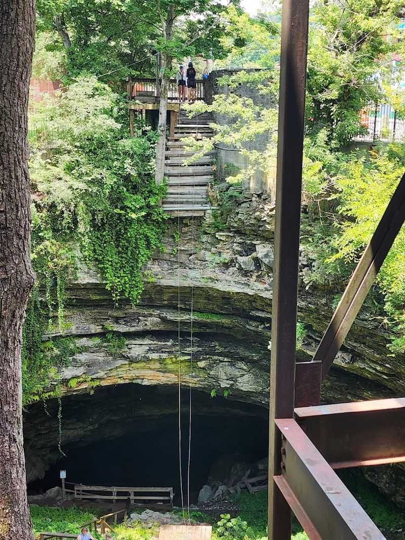 Soar Over The Sinkhole On A Thrilling Zip Line