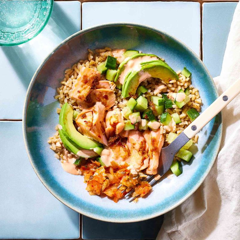 Salmon and Avocado Rice Bowl