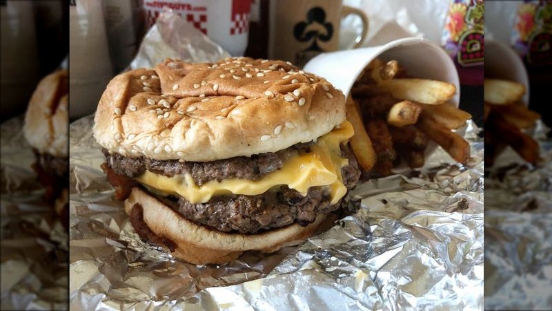 Five Guys Bacon Cheeseburger
