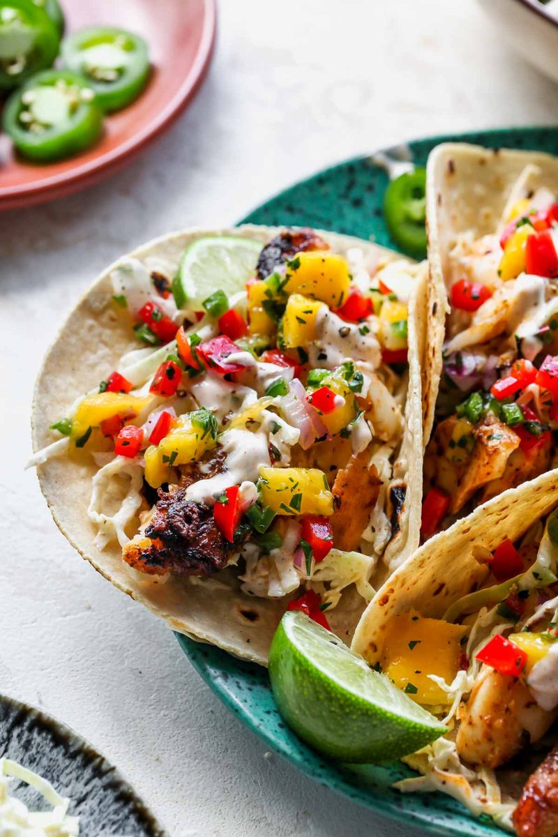 Grilled Fish Tacos with Mango Salsa