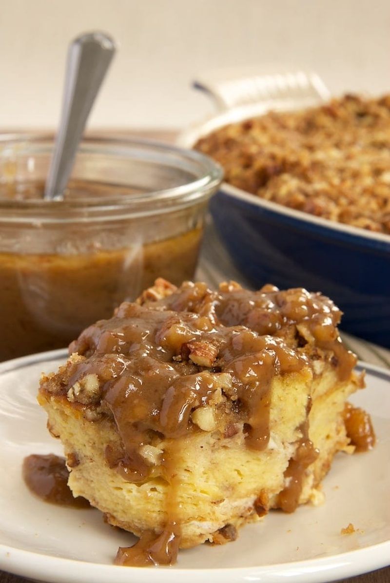 Praline Bread Pudding with Bourbon Sauce