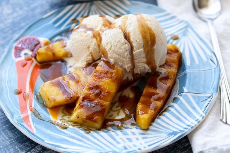 Grilled Pineapple with Cinnamon Glaze