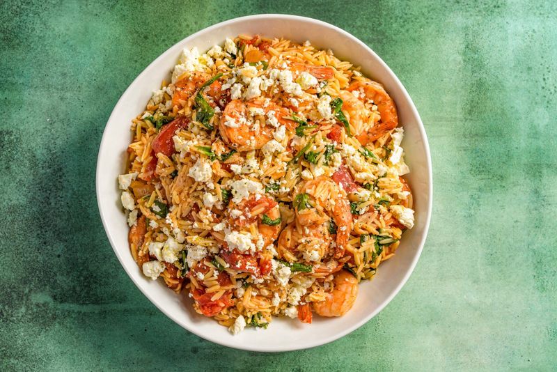 Mediterranean Shrimp and Orzo Bowl