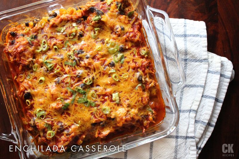 Black Bean and Sweet Potato Enchilada Casserole