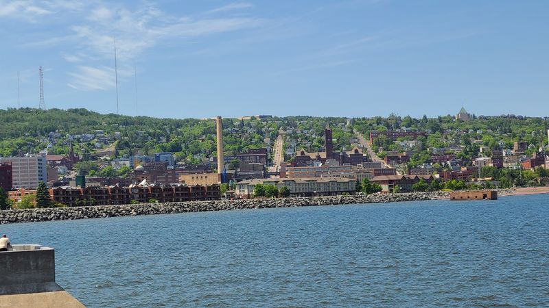 Taking In The Duluth Skyline From The Water