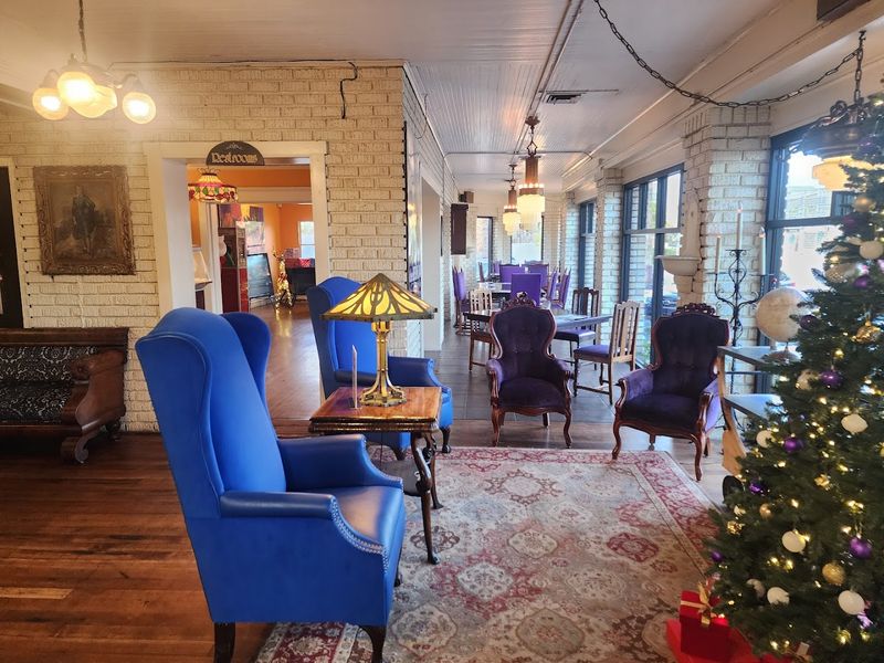 The Vintage Trolley Car Inside The Restaurant