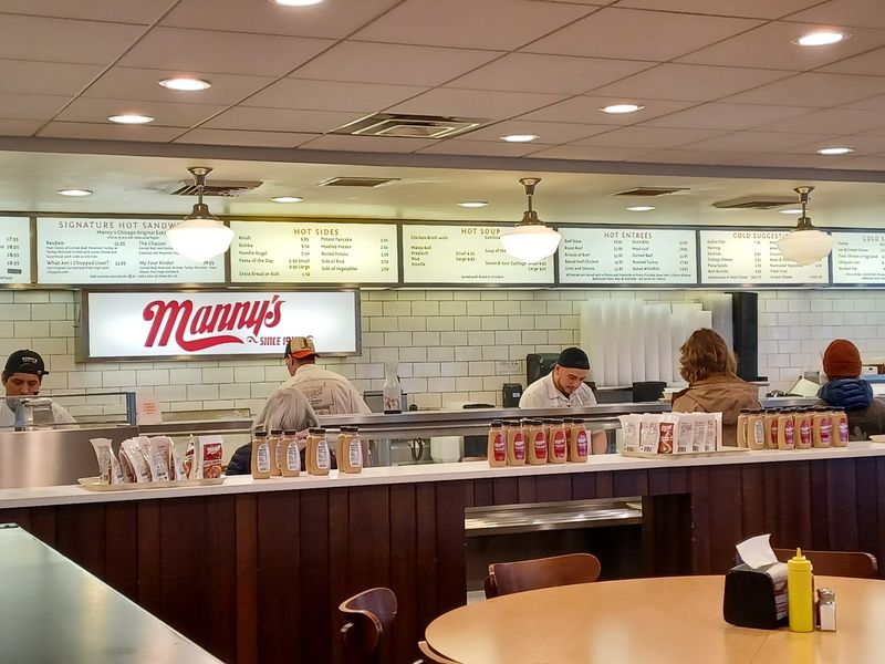 Stainless Steel Counters and Wooden Booths