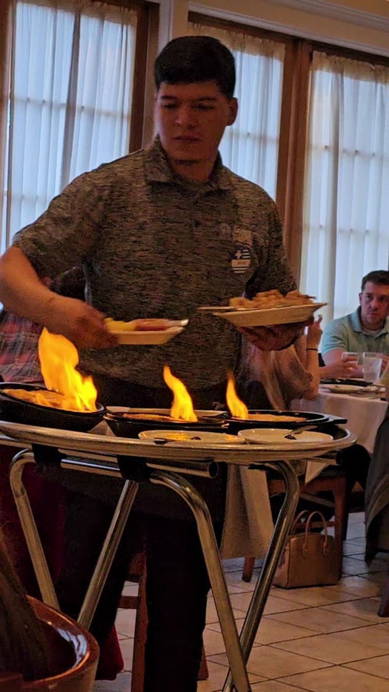 Flaming Saganaki Steals The Show