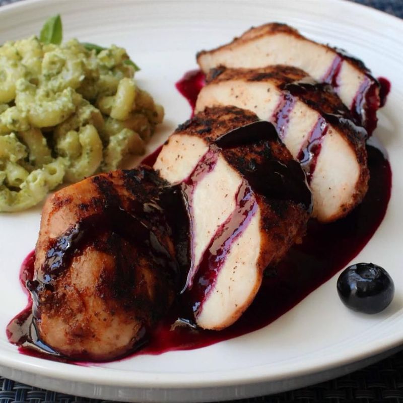 Blueberry BBQ Chicken Skewers