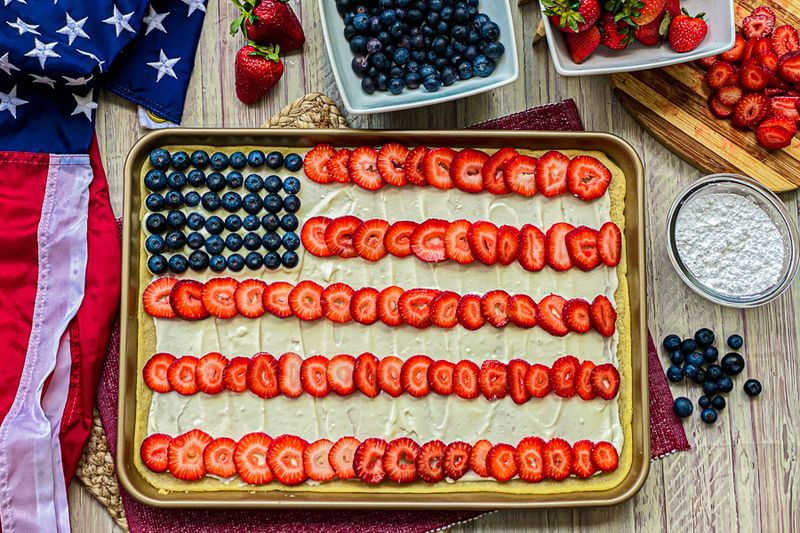 Frozen Flag Fruit Pizza