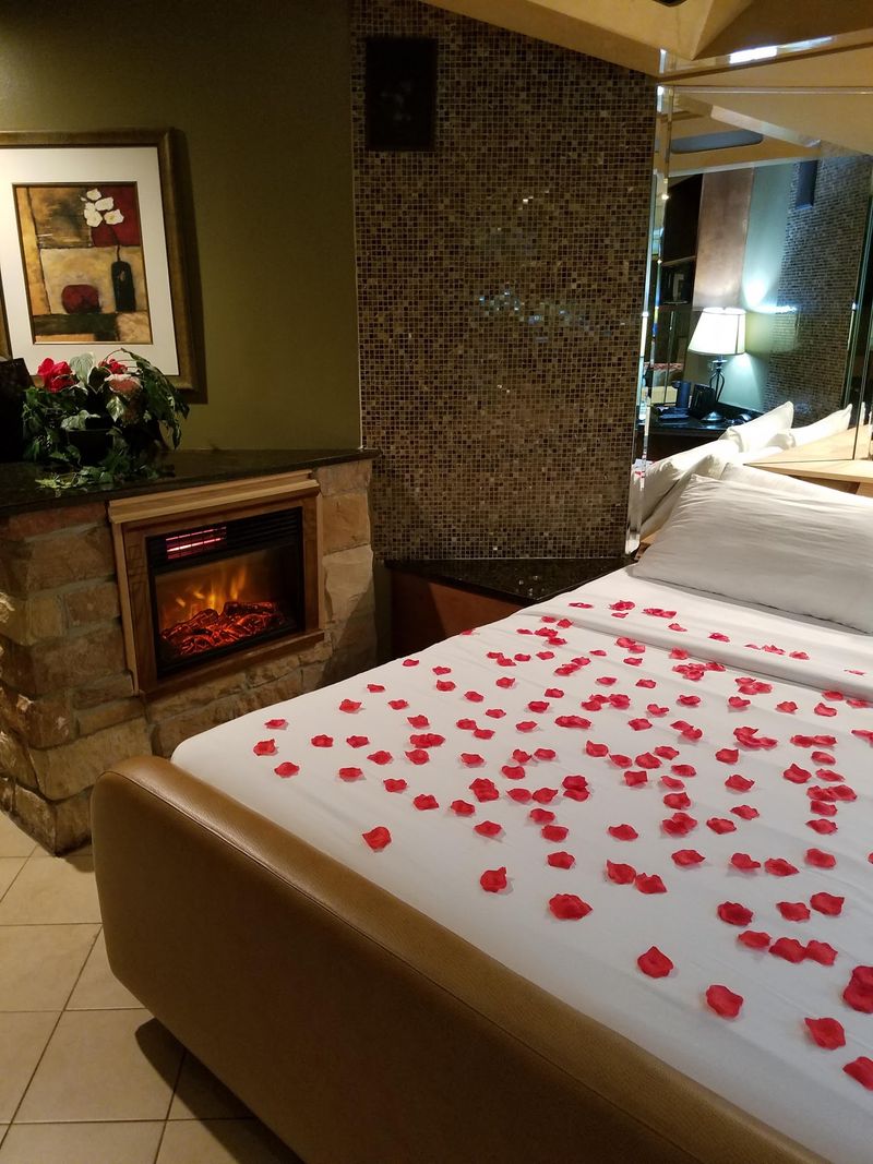 Stone-Encased Fireplaces and Cozy Touches