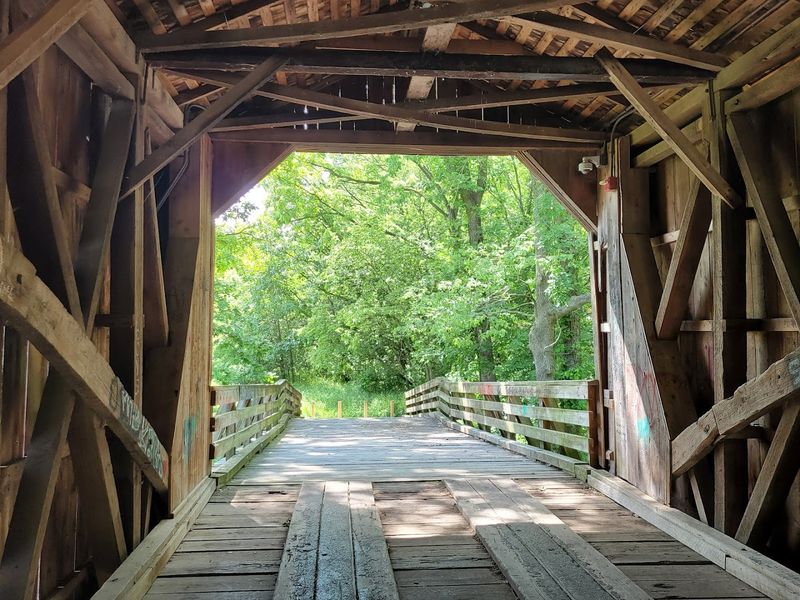 Sugar Creek Covered Bridge, Chatham And Glenarm