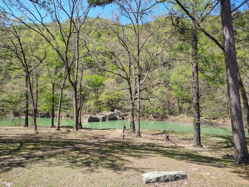 Calm Deep Water Beneath Towering Ozark Cliffs